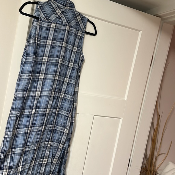 Blue plaid dress or cape - Picture 4 of 4